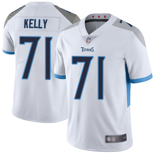 Tennessee Titans Limited White Men Dennis Kelly Road Jersey NFL Football #71 Vapor Untouchable